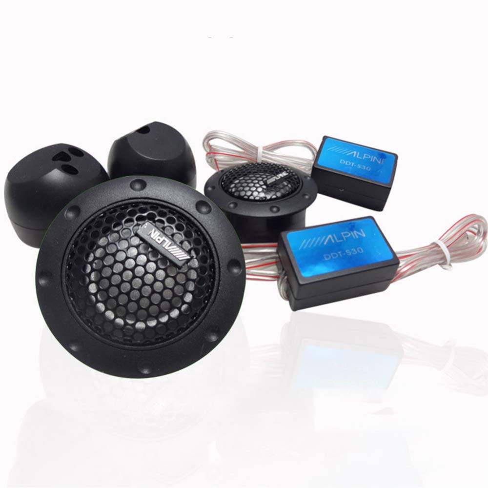 Garvee Tweeter Auto 180W 4Ohm Silk Dome, Doppio Montaggio, Regolabile, Upgrade Audio Veicoli, Nero