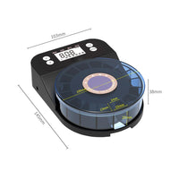 Mangiatoia automatica per pesci Garvee ricaricabile - Timer per acquario con USB - Per pesci piccoli e medi fino a 15 cm, vari tipi di cibo