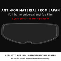 Garvee Pellicola Antinebbia per Casco Moto, 26.5x9.8cm, Antiappannamento, Antigraffio, Protezione UV, Universale