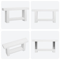 Tavolo consolle Garvee da 63" per corridoio con 2 ripiani, legno robusto, stile rustico, rettangolare, versatile per soggiorno e ingresso