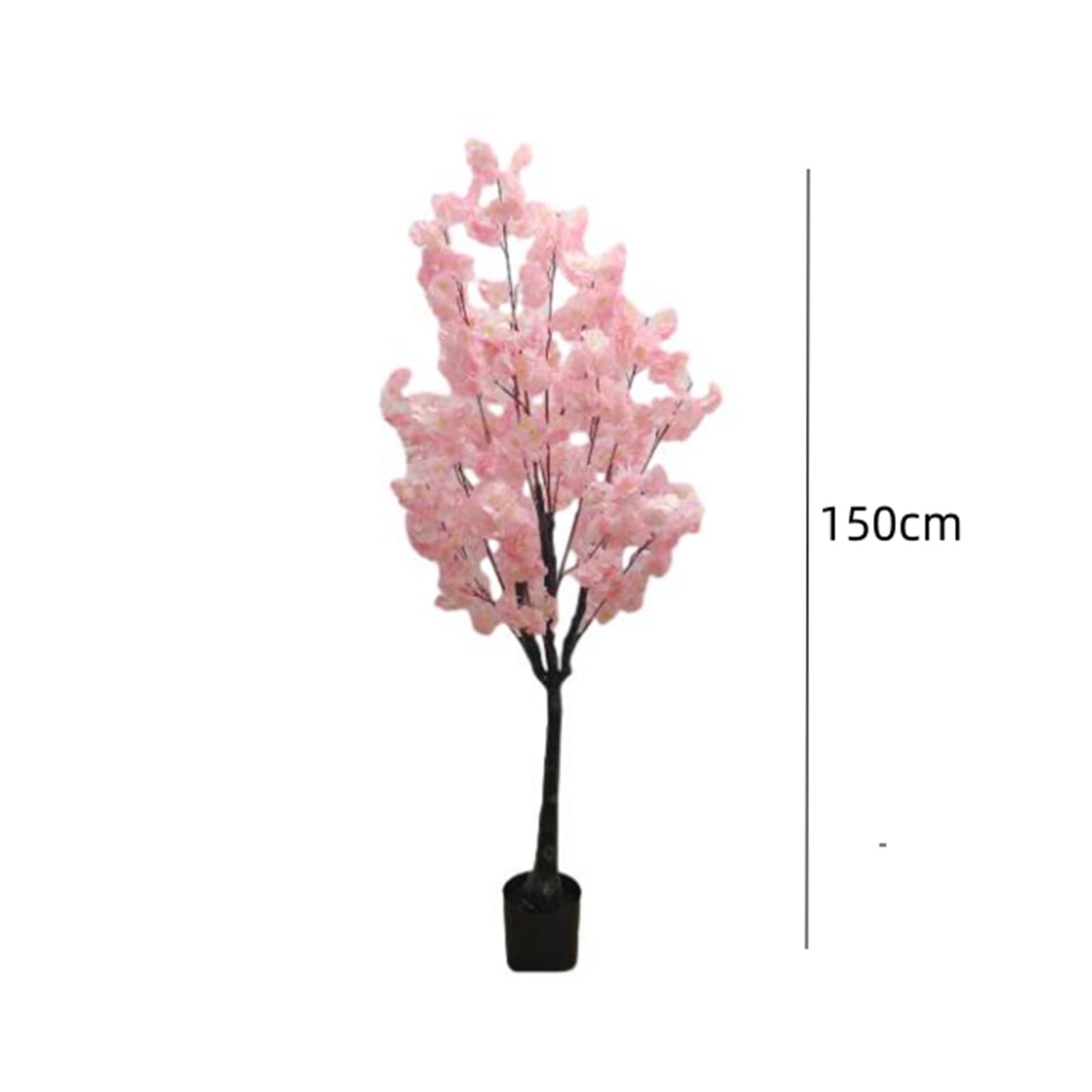 Albero di ciliegio artificiale Garvee da 5 piedi con fiori in poliestere a lunga durata e robusto vaso in cemento per casa e ufficio, facile da pulire, realistico