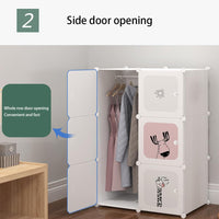 Armadio per bambini Garvee, modulare, impilabile, robusto e impermeabile, organizer per camera da letto, 14x14x14 pollici