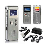 Registratore audio digitale portatile Garvee da 8 GB USB con microfono per riunioni, leggero e con batteria a lunga durata