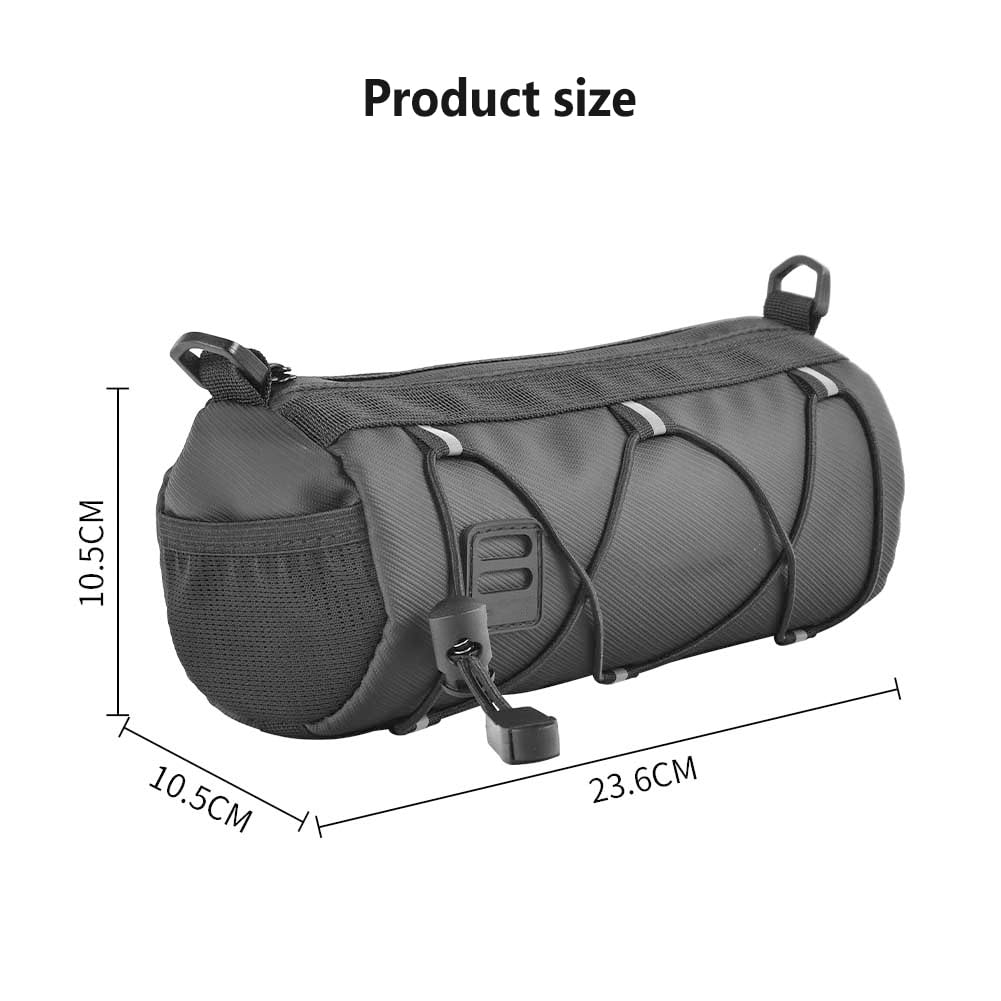 Borsa da manubrio per bicicletta Garvee nera multifunzionale impermeabile da 2,5 l per bici da strada e mountain bike