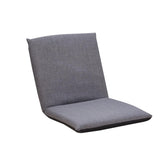 Sedia da terra regolabile Garvee con 6 posizioni, pieghevole, imbottita, rivestimento in lino per lettura e meditazione, portatile, comoda - Grigio
