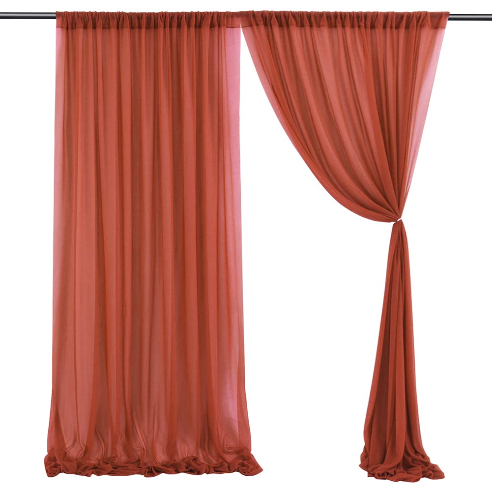 Garvee 2 tende per fondali staccabili in tessuto morbido plissettato per palcoscenici, feste di matrimonio, fotografia 1,5 x 2,4 m caramello