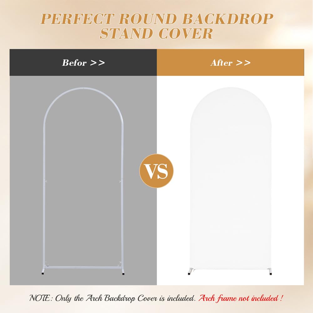 GARVEE 120x220cm Copertura per fondale per arco nuziale in spandex Supporto per arco rotondo per decorazione di matrimoni e feste di compleanno, bifacciale