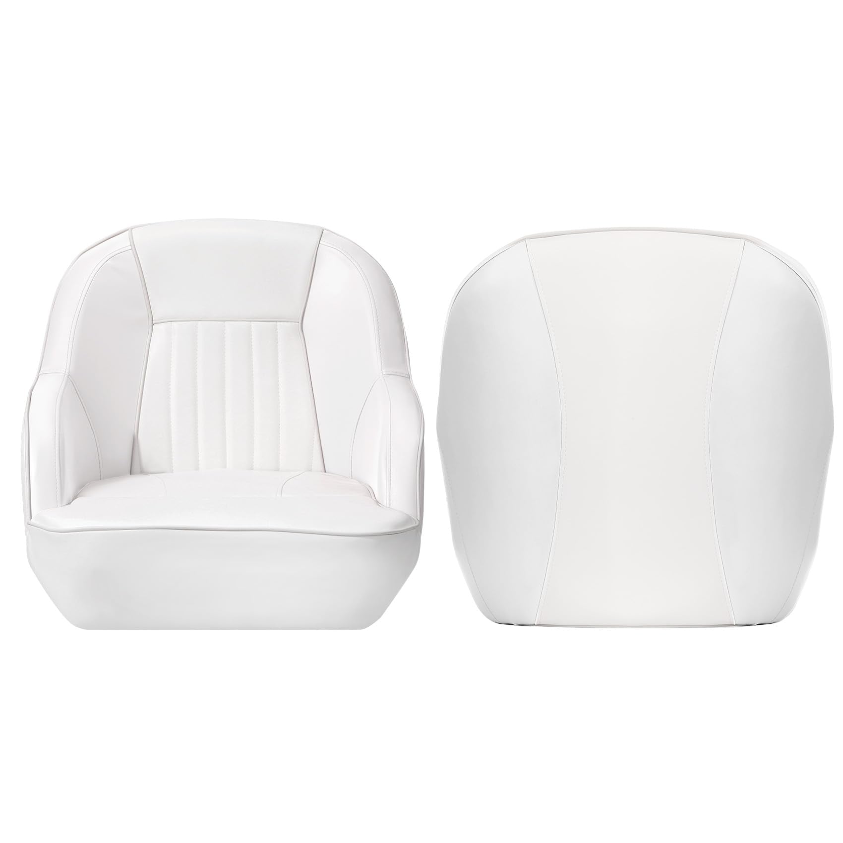 Sedile per barca pontone Garvee, modello Captain Bucket, in vinile marino con spugna spessa, robusto e confortevole, per barche da pesca e da turismo, 19,5" di altezza x 22" di larghezza x 21,5" di profondità.