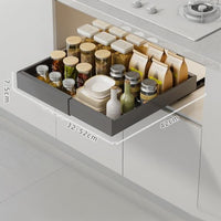 Cassetto telescopico estensibile Garvee, organizer per mobili da cucina, 16,53-20,47 pollici, acciaio al carbonio, nero