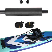 Poggiapiedi per kayak Garvee universali, regolabili, leggeri, con imbottitura per gommoni e kayak, neri, 2 cinghie