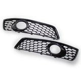 Garvee Griglia Antibrouillard Anteriore Nido d'Ape per Audi A3 2009-2013, Plastica ABS Nero Lucido, Auto Sportive, Protezione e Ventilazione