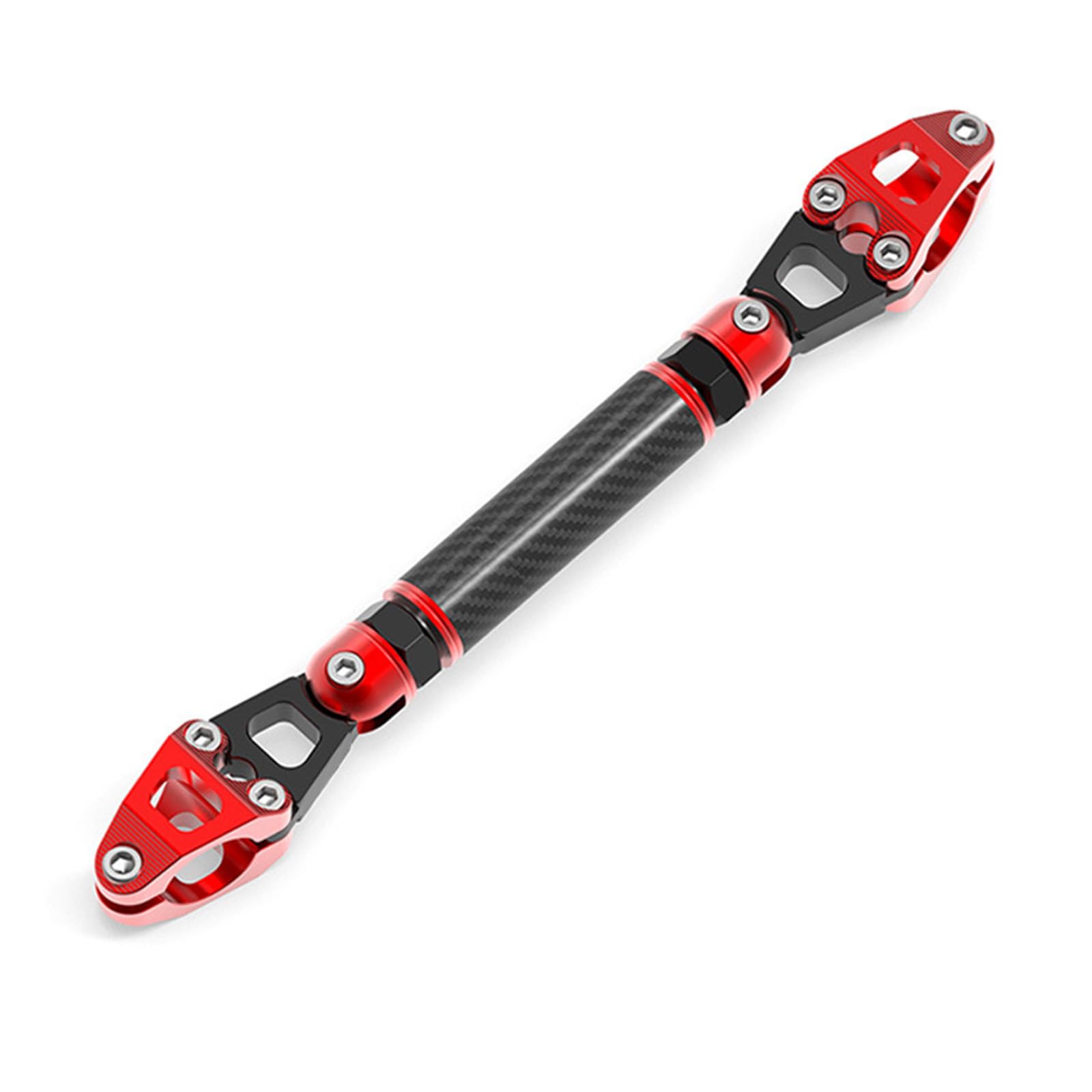 Garvee Motorrad Balance Bar 22mm Universale, Verstellbar, Aluminium & Carbonio, Rot, Für Sportliche Motorräder