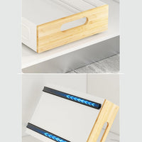 Cassetto telescopico Garvee, cassetto da cucina estensibile, 40,5x30x8 cm, nero, organizer per mobili da cucina, non richiede fori