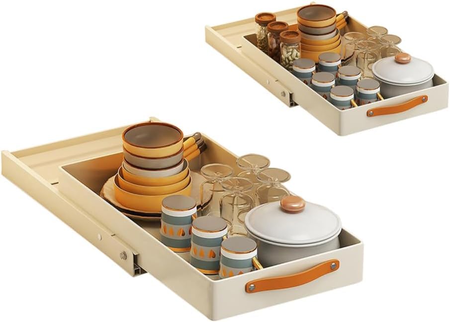 Cassetto estensibile Garvee in metallo resistente da 19 pollici per cucina e ufficio, montaggio silenzioso senza viti, versatile