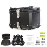 Garvee Valigia Moto 45L Alluminio Impermeabile Nero Opaco Touring - Serratura Sicura, Rivestimento Rimovibile, Installazione Rapida - Nero