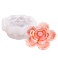 Stampo in silicone Garvee 3D Lotus per cupcake, cioccolato, flessibile, sicuro per alimenti, per candele, sapone, resina, cottura al forno, artigianato ZW-319