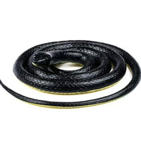 Garvee Realistico Serpente in Gomma Giocattolo 132 cm Gomma Morbida per Protezione Giardino Halloween e Feste Nero Giallo