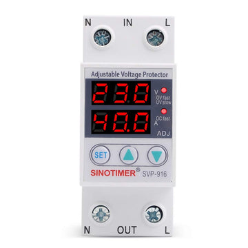 Garvee Relè di Sottotensione 220V Intelligente con Protezione Sovra/Sotto Tensione, Limitatore di Corrente 40A, Display Digitale, Uso Industriale