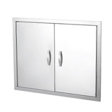 Garvee Porta per Cucina Esterna 43x61 cm in Acciaio Inox 304, Porta Singola BBQ con Ventilazione, Apertura Laterale Destra, Montaggio a Filo, Maniglia Ergonomica, Resistente e Facile da Pulire