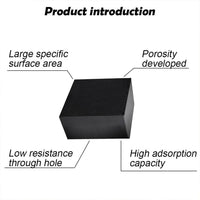 Cubi filtranti per acquari al carbone attivo Garvee con struttura a nido d'ape per acquari e piscine, neutralizzazione degli odori, purificazione dell'acqua, carbone attivo, nero