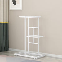 Supporto per piante in metallo Garvee, 3 livelli, antiruggine, stabile, piedini regolabili, per balcone e soggiorno, nero