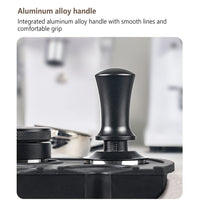 Garvee Coffee Tamper 58mm Stainless Steel Pressa Caffè with Aluminum Alloy Handle for Home and Bar, Ergonomic Design, Durable Silver