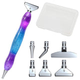 Garvee Set di Pennelli Diamante 5D con Punte in Acciaio Inox, Colla Inclusa, per Arte Fai-da-Te e Gioielli, Design Ergonomico, Resistente e Antiruggine - Come mostrato
