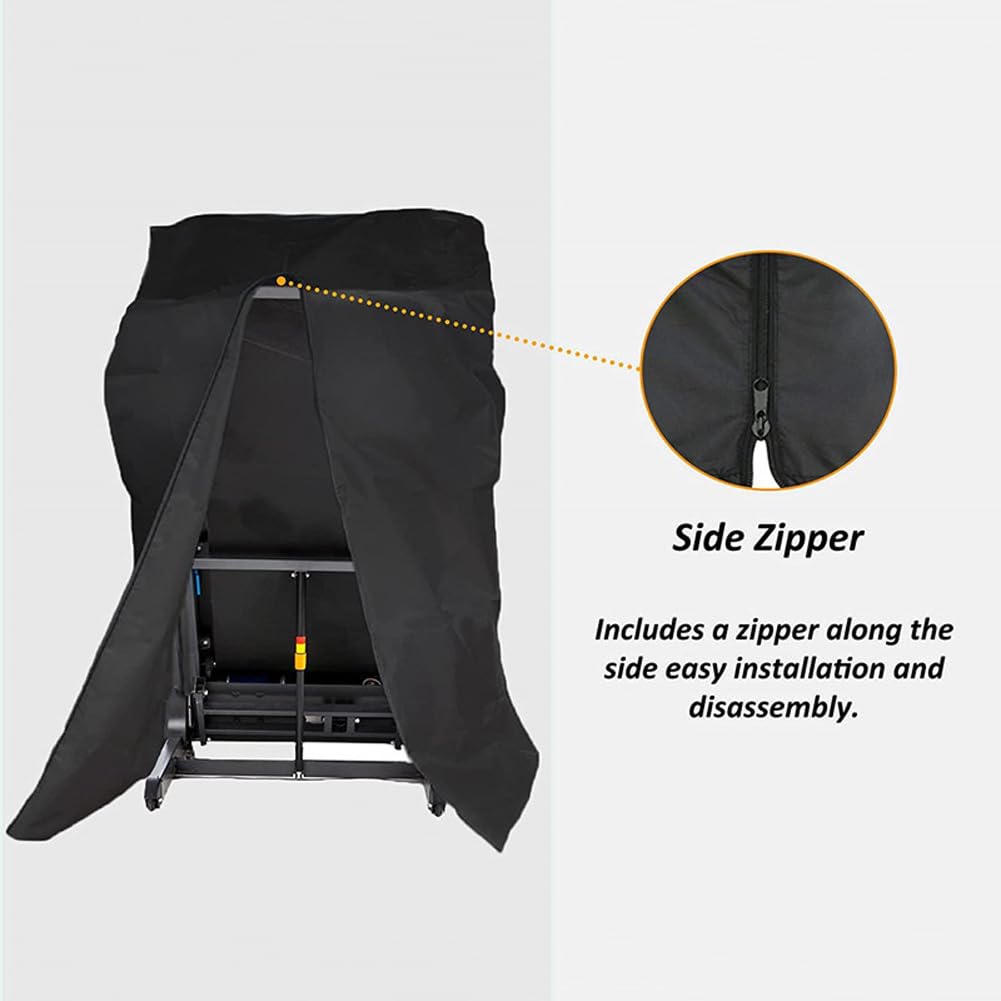 Garvee Składany Pokrowiec Na Bieżnię - Pyłoszczelny, Wodoodporny Oxford Tkanina, protezione esterna, 80x60x150 cm, nero