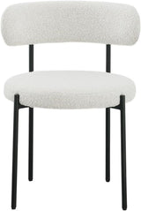 Garvee Set di 2 Poltrone Chenille Bianco Ergonomico Moderno per Sala da Pranzo e Soggiorno - Weiß