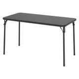 Tavolo pieghevole Garvee a 4 gambe con gambe in metallo, piano in similpelle, resistente per uso interno ed esterno, nero, salvaspazio - rosso