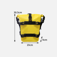 Borsa per moto Garvee con barra protettiva, impermeabile IPX6, 8L, gialla, per telai di moto e uso fuoristrada