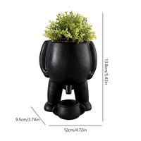 Garvee Blumentopf Mit Abflusslöchern Teekannen-Design Keramik Für Innen & Außen Büro & Garten Mehrfarbig