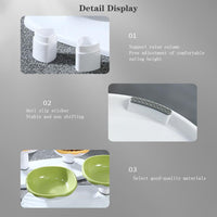 Garvee Ciotola Per Gatti Regolabile Altezza Sollevata Antiscivolo Set Cibo Acqua Interni Plastica Resistente Design Ergonomico