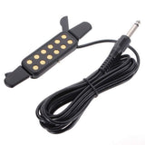 Garvee Pickup Passivo per Chitarra Acustica Microfono a Clip - Nero con Cavo 3m