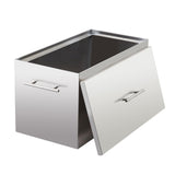 Garvee Bagnomaria per Conserve 15 Litri - 304 Acciaio Inox, 2 Griglie, Fondo Piatto, Per Conservazione Casalinga, Stovetop, 58x28x29 cm