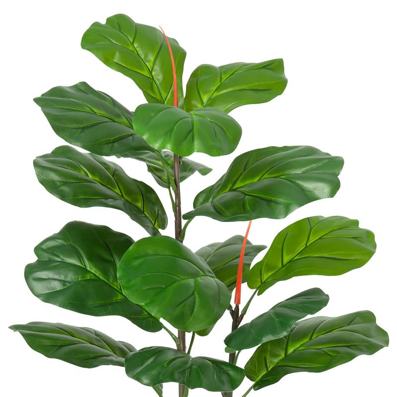 Garvee 39 pollici artificiale Ficus Lyrata albero di plastica per ufficio e soggiorno verde realistico facile da curare