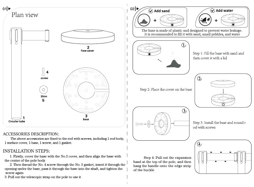 Paletto di controllo della folla Garvee con cintura retrattile da 2 metri, acciaio inossidabile e ferro, nero, 91 cm, per aeroporti