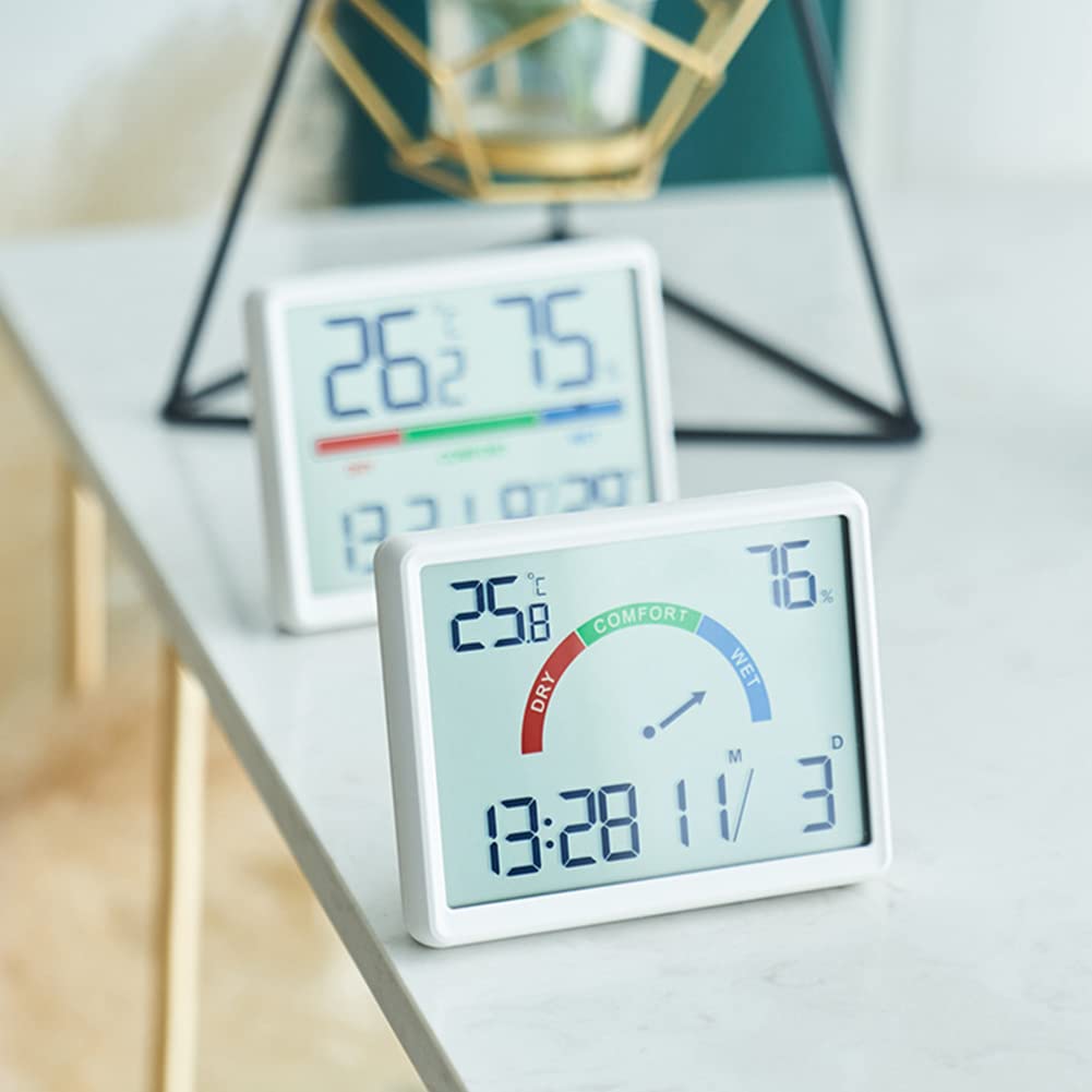 Sveglia digitale LCD Garvee con ampio display, ora e temperatura, design magnetico multifunzionale per la casa, orologio da parete e da tavolo, termometro