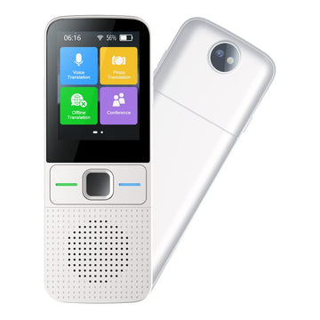 Garvee Traduttore istantaneo portatile 137 lingue Hotspot WiFi Offline 12 lingue Traduzione con telecamera bidirezionale Viaggi Shopping