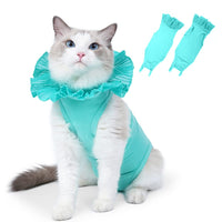 Garvee Tuta Recupero Gatto Body Post-Operatorio Protezione Wound Care Cotone Regolabile Verde S - Comfort e Protezione per la Guarigione