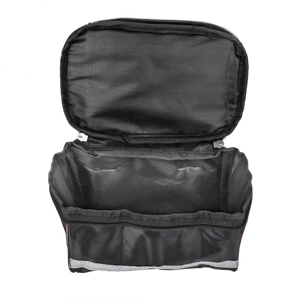 Cestino pieghevole per bicicletta Garvee, grande capacità, strisce riflettenti, staccabile, materiale robusto, versatile, per pendolari, campeggio all'aperto, shopping, blu