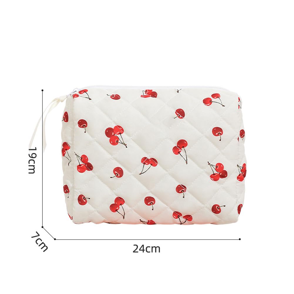 Garvee Set da 3 pezzi di borse cosmetiche in nylon trapuntato, grandi, per viaggi e uso quotidiano, leggere e versatili