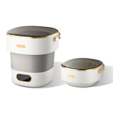 Garvee Mini Lave-Linge 13L portatile con sacca per campeggio e viaggi, materiale ABS bianco leggero - Gris Blanc 13L Norme Européenne