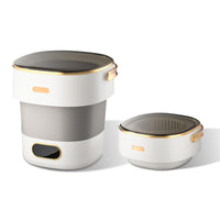 Garvee Mini Lave-Linge 13L portatile con sacca per campeggio e viaggi, materiale ABS bianco leggero