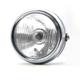 Garvee Faro Classico per Motociclo 14.61 cm Rotondo LED & H2 Alogeno 12V 35W 2250LM Metallo Vetro Bianco Elettroplaccato Impermeabile per Strada - Weiß