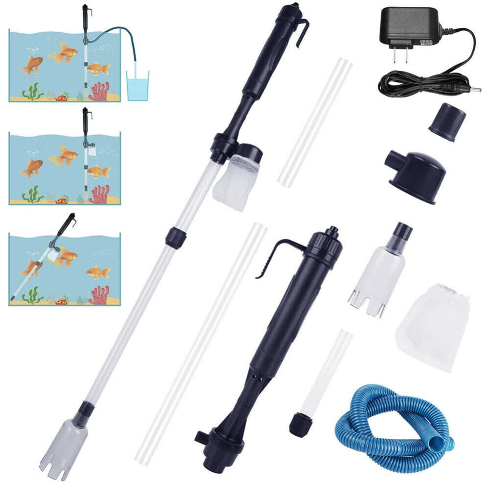 Garvee Limpiador Eléctrico De Grava Para Acuario, Aspiradora Automática, Plástico Duradero, Filtro Y Circulación De Agua, Uso Doméstico