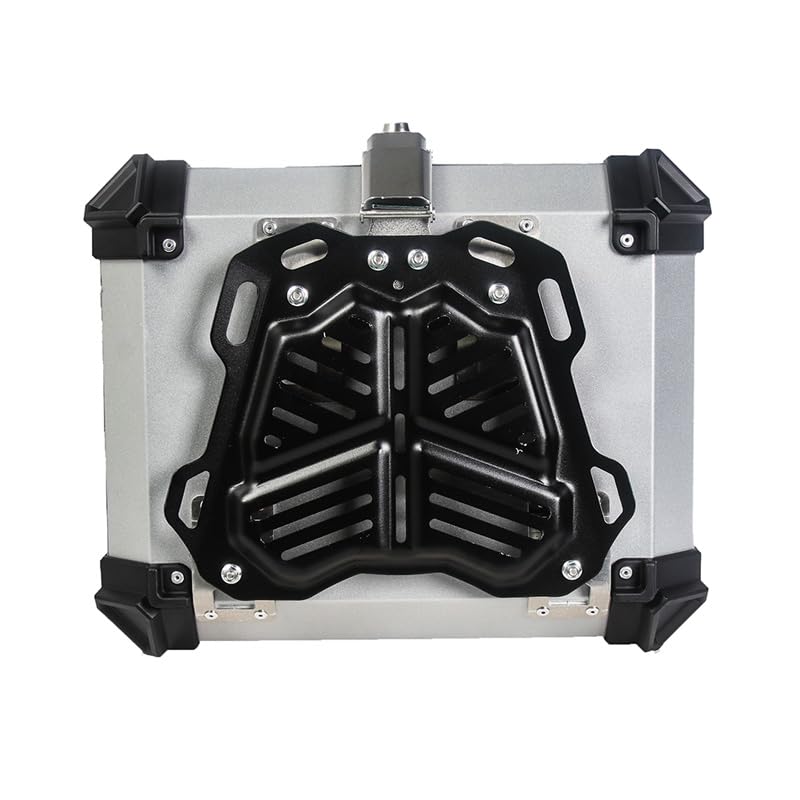 Bauletto per moto Garvee da 45 litri in lega di alluminio, impermeabile, con serratura di sicurezza, per viaggi, nero