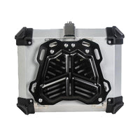 Bauletto per moto Garvee da 45 litri in lega di alluminio, impermeabile, con serratura di sicurezza, per viaggi, nero