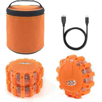 Luci di segnalazione stradali a LED Garvee, 9 modalità, ricaricabili tramite USB, magnetiche e impermeabili, per emergenze in auto e in barca, ABS+PC, con gancio