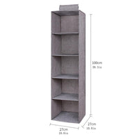 Garvee Closet Storage Organizer Mensole sospese Organizzatore di vestiti pieghevole 5 livelli di stoccaggio per camera da letto